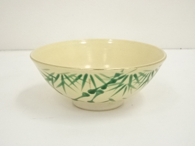 JAPANESE TEA CEREMONY / KYO WARE TEA CHAWAN / IROE BAMBOO / ARTISAN WORK